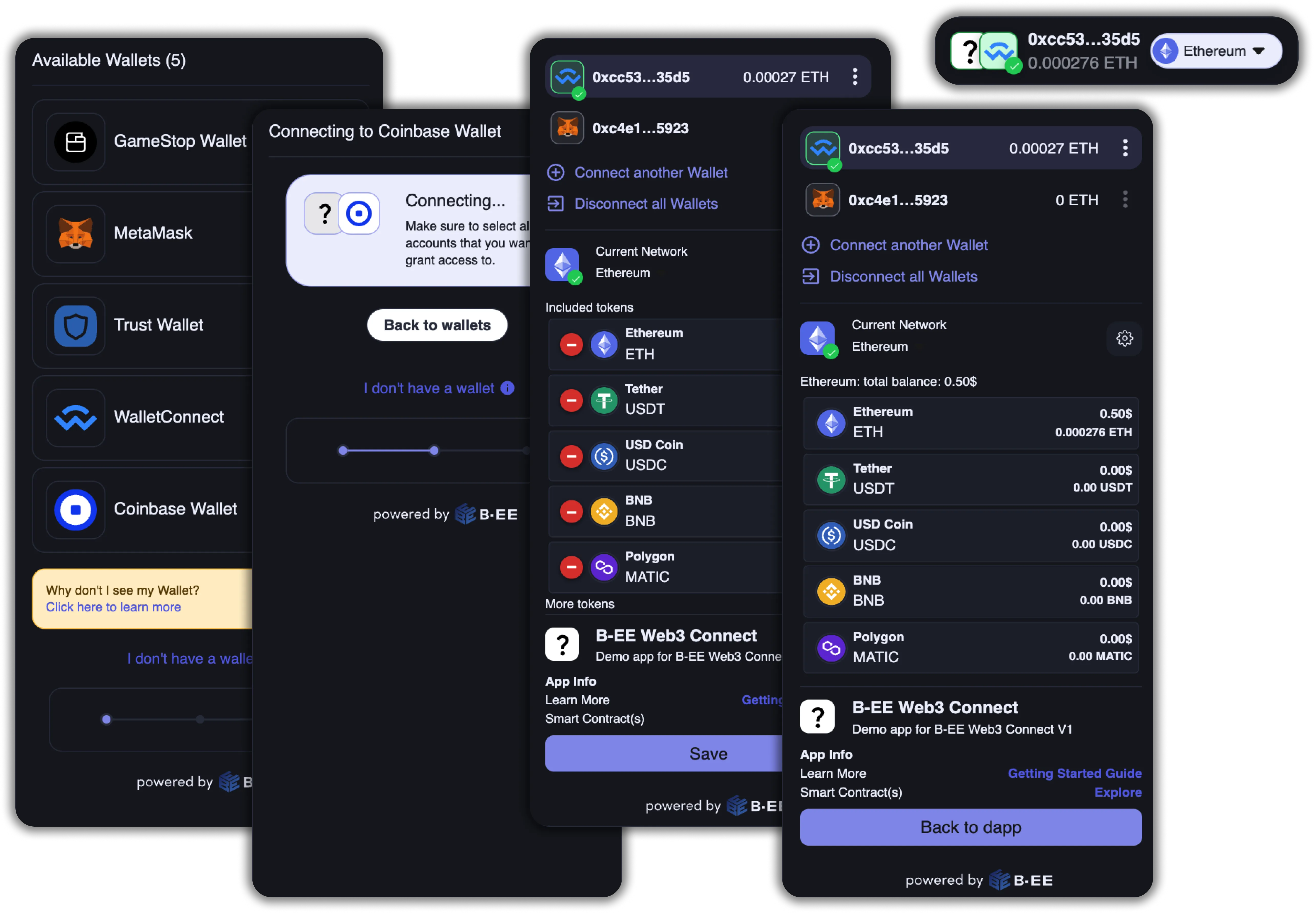 Web3 Connect interface