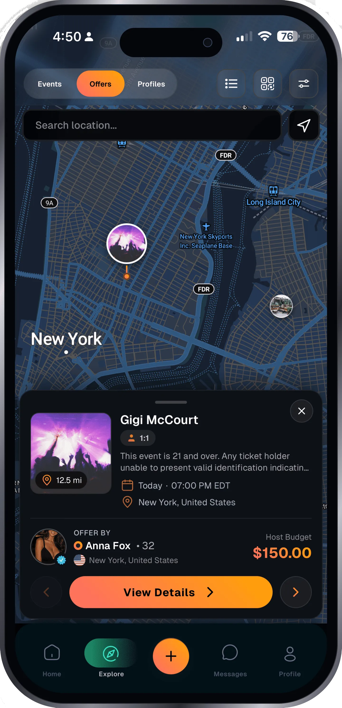 SpicyDate interface
